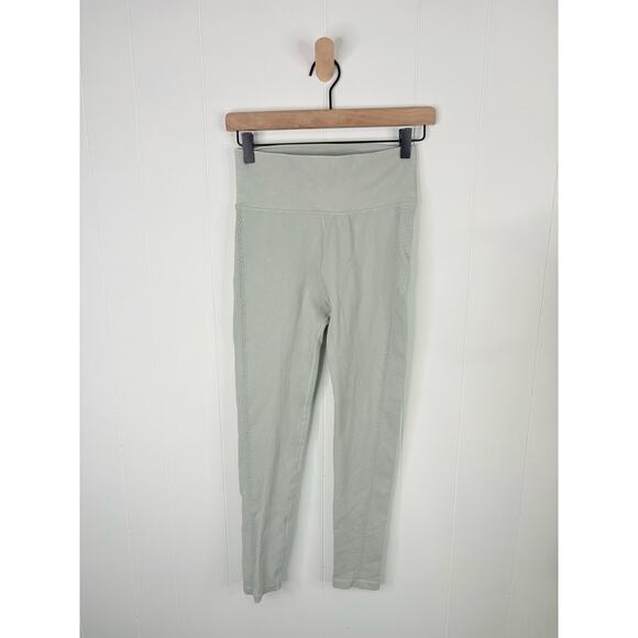 Aerie Offline Big Chill Seamless Cable Leggings Small High Waisted Stone Gray - Picture 4 of 10